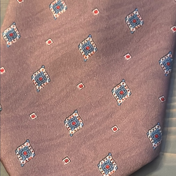 Vintage Oscar de la Renta Elegant Brown Patterned Men's Tie - Picture 5 of 5